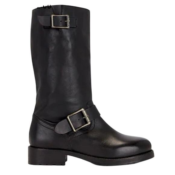 Free People Ride Or Die Moto Leather Bootie Women's Black Size 8 NWB